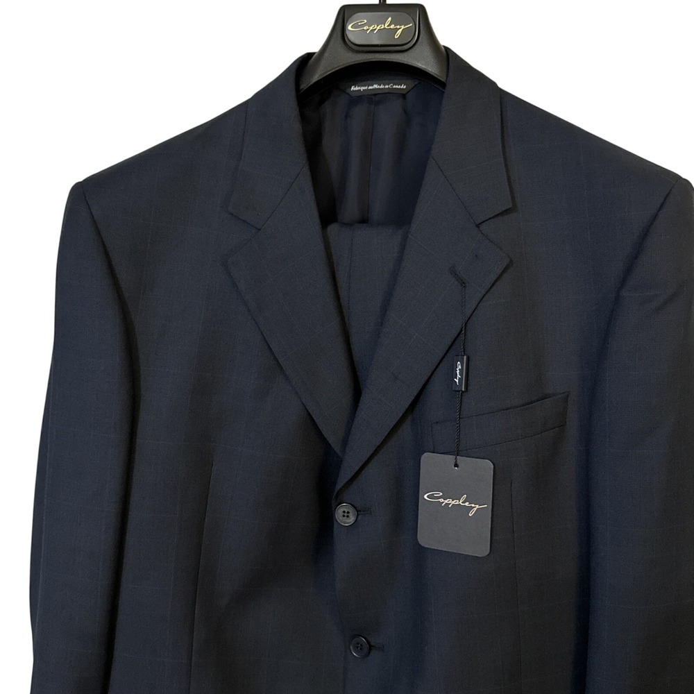 Coppley Bocelli 3113 Miller 44W 38W Navy Blazer Two-Piece Suit Single Breast NWT